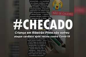 Checado: adolescente não sofreu ataque cardÃaco após vacina contra covid-19 | Reprodução