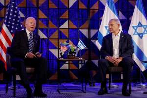 Biden se reúne com Netanyahu um dia após ataque a hospital em Gaza | Evelyn Hockstein/REUTERS